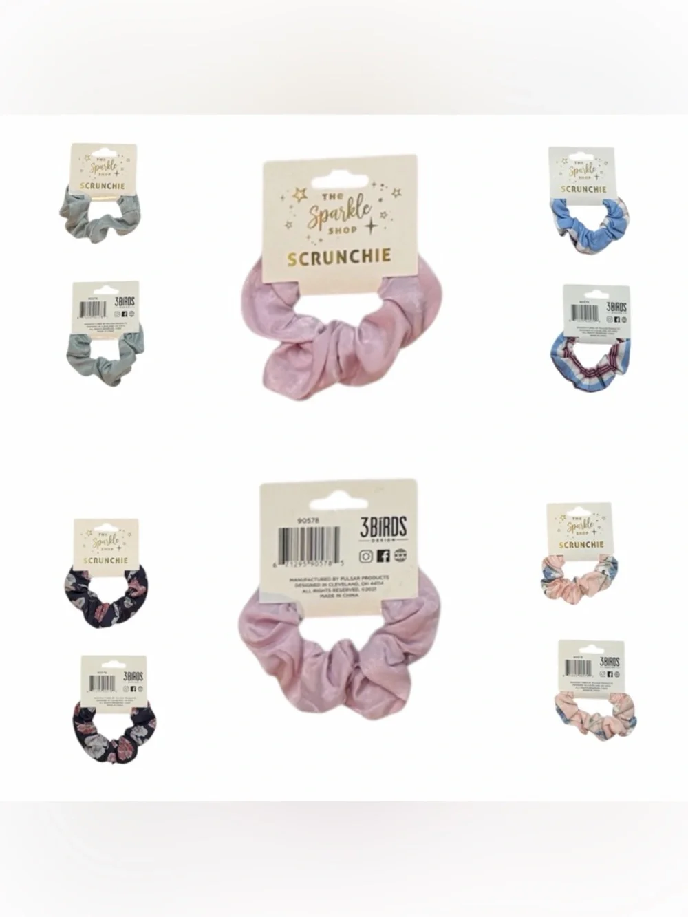 🌸 The Sparkle Shop Scrunchie Satin or Floral Hair Tie | OS Girl ✨🎀